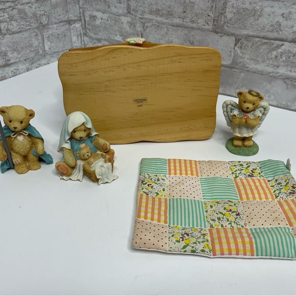 Vintage Enesco Cherished Teddies Nativity 5 Piece Set Complete Christmas NIB HTF - Picture 7 of 13